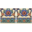 Ceramic High Relief Border Tile Pasadena